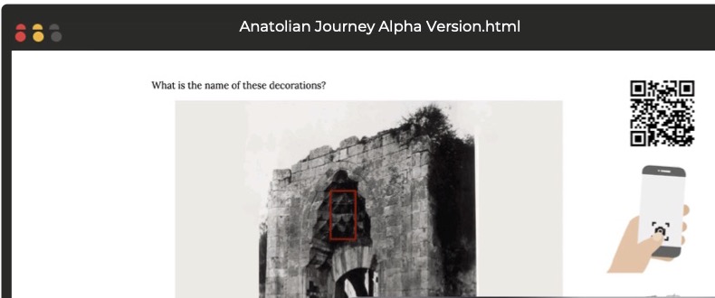 Gameplay: identifying decorations on a caravanserai gate.